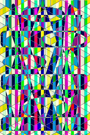 Arts numériques intitulée "THE STREAM COLOR" par Gaudi .C, Œuvre d'art originale, Travail numérique 2D