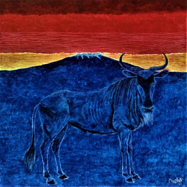 Pittura intitolato "Килиманжаро. Закат ." da Chuzhik, Opera d'arte originale, Olio