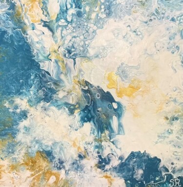 绘画 标题为“Océanis” 由Sandrine Roux, 原创艺术品, 丙烯 安装在木质担架架上