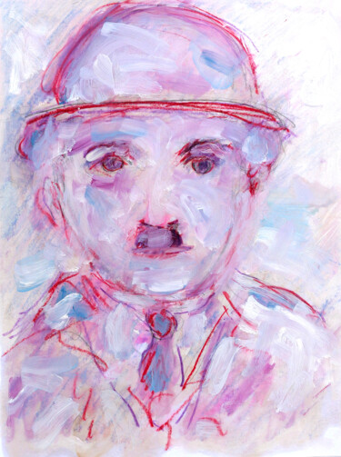 绘画 标题为“Chaplin” 由Jean Mirre, 原创艺术品, 油