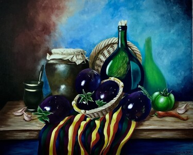 绘画 标题为“Nature morte aux au…” 由Anerosh, 原创艺术品, 油 安装在木质担架架上