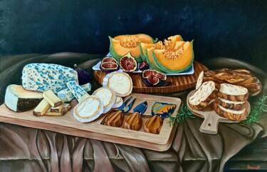 绘画 标题为“Cheese time” 由Anerosh, 原创艺术品, 油 安装在木质担架架上