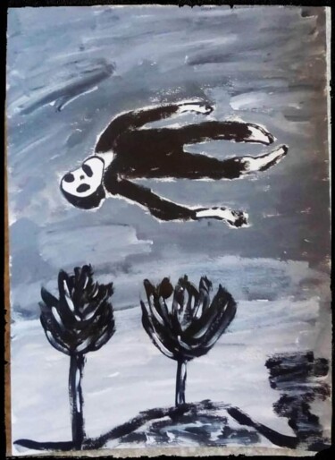 Peinture intitulée "L'envol" par Jennifer Bazile, Œuvre d'art originale, Acrylique