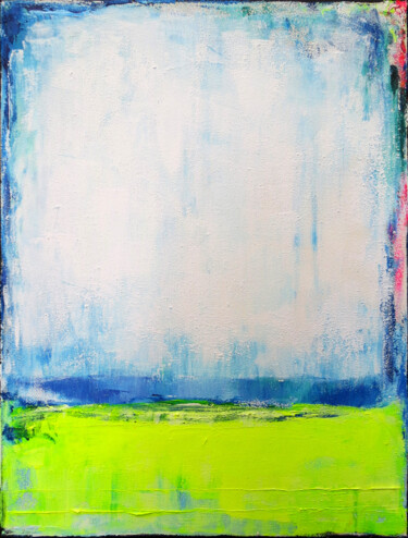 White Yellow Abstract Painting. Will you be free. Neon Paint Peinture intitulée "White Yellow Abstra…" par Leon Grossmann, Œuvre d'art originale, Acrylique