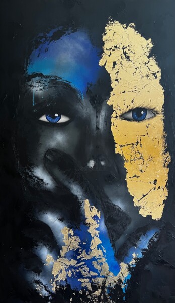 "PORTRAIT SUR MESURE" başlıklı Tablo Leloluce tarafından, Orijinal sanat, Akrilik