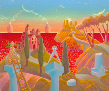 Painting titled "Uomo libero sempre…" by Luca Dall'Olio, Original Artwork, Acrylic Mounted on Wood Stretcher frame