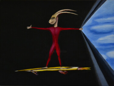 Painting titled "День" by Acheron Hock, Original Artwork, Oil