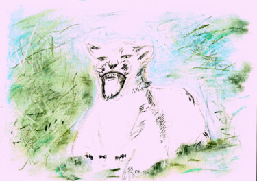 图画 标题为“Tigre” 由Rebecca Behar, 原创艺术品, 粉彩
