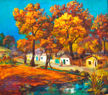 绘画 标题为“Autumn 2017” 由Hojamuhammet Churiyev, 原创艺术品, 油
