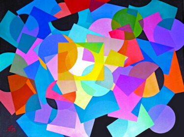 Painting titled "STUDY: FRENZY OF GE…" by Stephen Conroy, Original Artwork, Acrylic Mounted on Wood Stretcher frame