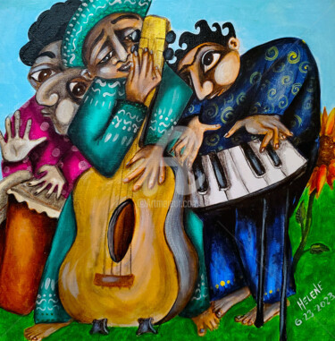 "trio" başlıklı Tablo Helene tarafından, Orijinal sanat, Akrilik