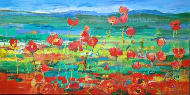 绘画 标题为“My poppies 24” 由Armen Ghazayran (Nem), 原创艺术品, 丙烯