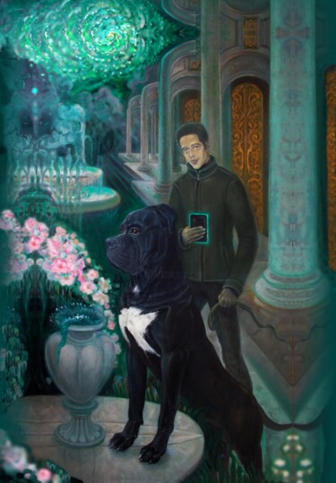 数字艺术 标题为“Вечерняя прогулка” 由Varu Kadis, 原创艺术品, 数字油画
