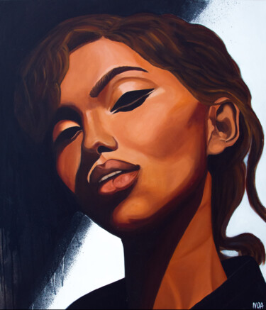 Painting titled "Mulatto woman" by Olga Naduieva, Original Artwork, Oil