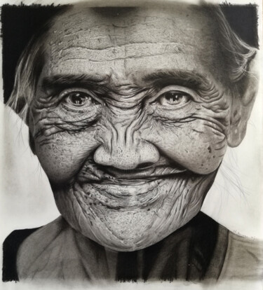 Dessin intitulée "Portrait" par Christian Bouard, Œuvre d'art originale, Graphite