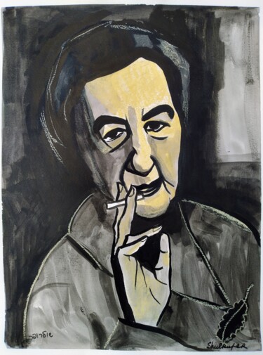 Drawing titled "Golda" by Janna Shulrufer, Original Artwork, Ink