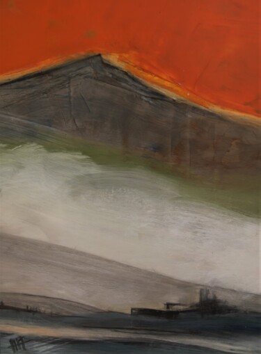 Peinture intitulée "Brume matinale sur…" par Hervé Marchelidon, Œuvre d'art originale, Acrylique Monté sur Panneau de bois