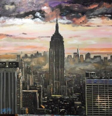 「NEW YORK」というタイトルの絵画 Christian Garnierによって, オリジナルのアートワーク, アクリル