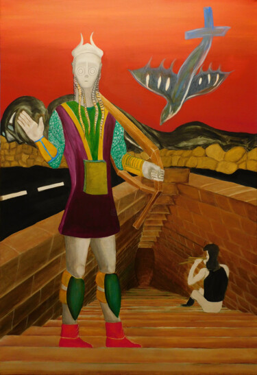 Pittura intitolato "L'estinzione 3320" da Gianni Mameli - Algoritmo, Opera d'arte originale, Acrilico