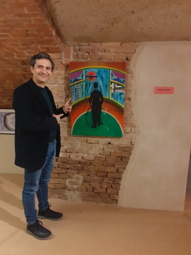Pittura intitolato "Biennale Internazio…" da Gianni Mameli - Algoritmo, Opera d'arte originale, Acrilico