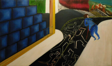 Pittura intitolato "NSA 2003" da Gianni Mameli - Algoritmo, Opera d'arte originale, Acrilico