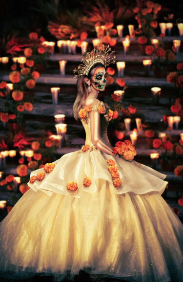 Young Catrina at the famous Abasolo's street Photography titled "Young Catrina at th…" by R&N Photography, Original Artwork, Digital Photography