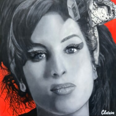 绘画 标题为“Amy Winehouse” 由Clotaire Charriere, 原创艺术品, 油