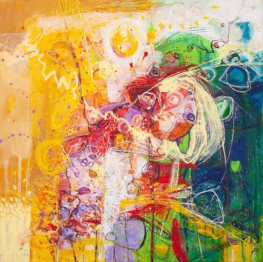 Les Jardins Extraordinaires 7 Peinture intitulée "Les Jardins Extraor…" par Élisabeth Augendre Moreau, Œuvre d'art originale, Acrylique Monté sur Châssis…