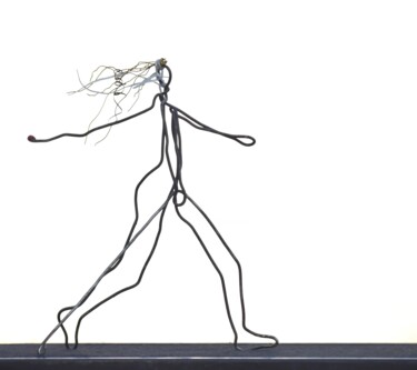 Sculpture intitulée "Fondeuse.2" par Pascal Borgo, Œuvre d'art originale, Fil de fer