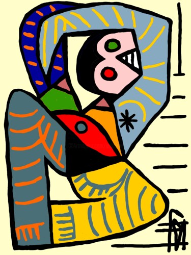 Digitale Kunst getiteld "N46" door Franck Vidal, Origineel Kunstwerk, Digitaal Schilderwerk