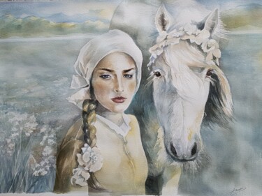 제목이 "Horst braut"인 미술작품 Anastasia Weishaupt로, 원작, 수채화