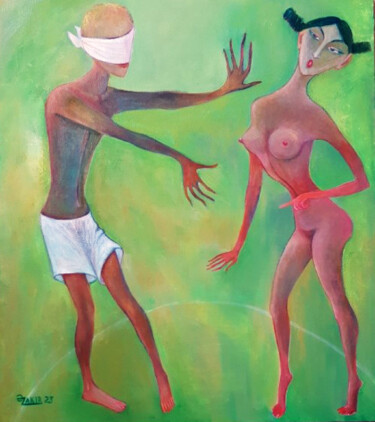 "If I catch you" başlıklı Tablo Zakir tarafından, Orijinal sanat, Petrol