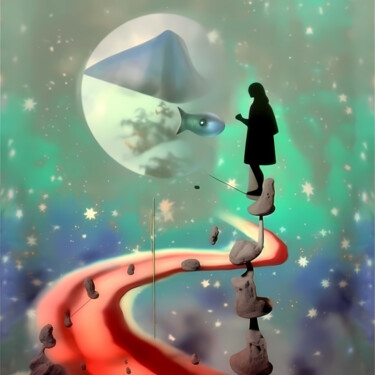 Digital Arts με τίτλο "Dream Words01" από Lu Meng, Αυθεντικά έργα τέχνης, Εικόνα που δημιουργήθηκε με AI