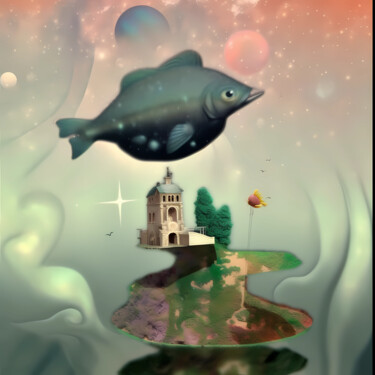 Digital Arts με τίτλο "Dream Words04" από Lu Meng, Αυθεντικά έργα τέχνης, Εικόνα που δημιουργήθηκε με AI