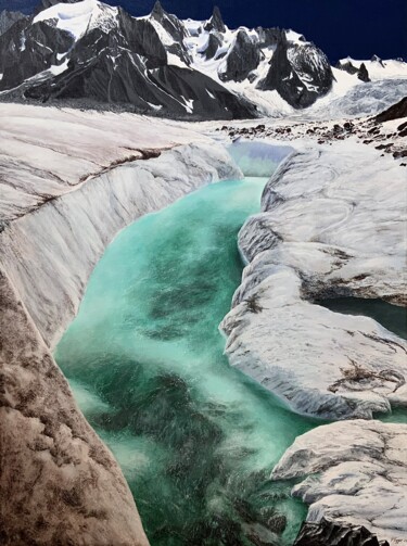 Peinture intitulée "Coup de chaud sur l…" par Patrick Egger, Œuvre d'art originale, Acrylique Monté sur Châssis en bois
