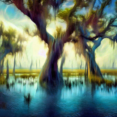 数字艺术 标题为“Everglades” 由Harald Laier, 原创艺术品, 数字油画