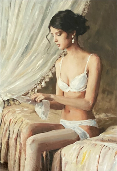 Pintura titulada "'Bright Morning'" por William Oxer, Obra de arte original, Oleo