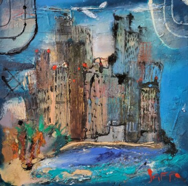 Malerei mit dem Titel "Jaffo. Telaviv" von Ilgvars Zalans, Original-Kunstwerk, Öl