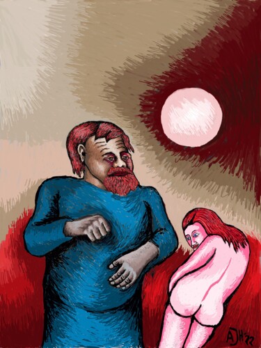 The prophet 数字艺术 标题为“The prophet” 由Andries De Jong, 原创艺术品, 数字油画
