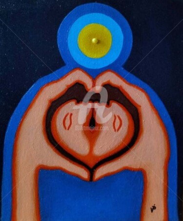 Painting titled "Can you recognise" by Krisline, Original Artwork, Oil