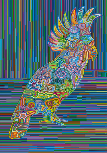 Rainforest Bird (Variant 3) "Rainforest Bird (Va…" başlıklı Dijital Sanat Bernd Wachtmeister tarafından, Orijinal sanat, 2D Dijital Çalışma