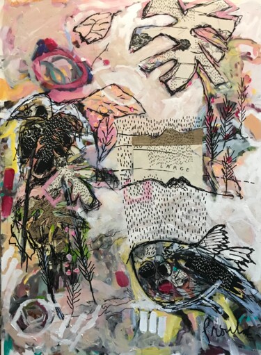Peinture intitulée "La dernière florais…" par Johanne Proulx, Œuvre d'art originale, Acrylique
