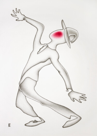 Red Spot III, black and white pencil drawing Dessin intitulée "Red Spot III, black…" par Nikolay Starostenko, Œuvre d'art originale, Crayon