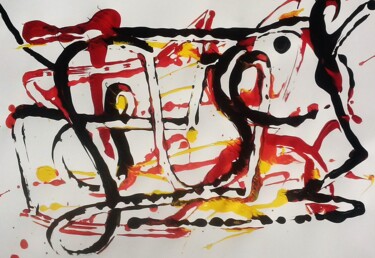 Peinture intitulée "javali" par Francisco Mendes, Œuvre d'art originale, Acrylique
