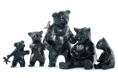 Ma chère famille / 5 pièces "Ma chère famille /…" başlıklı Heykel Sophie Barut tarafından, Orijinal sanat, Bronz