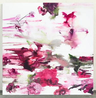 Ζωγραφική με τίτλο "Blurred flower 5" από Rosi Roys, Αυθεντικά έργα τέχνης, Ακρυλικό