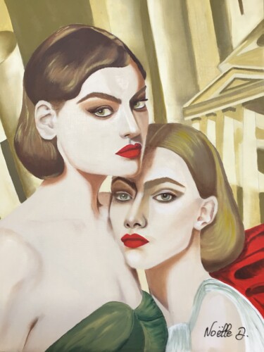 Peinture intitulée "DUO" par Noëlle Decombe, Œuvre d'art originale, Huile