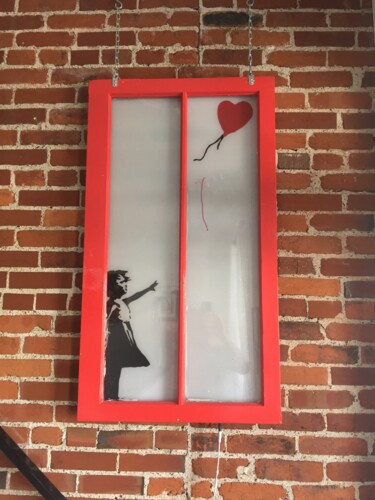 Scultura intitolato "Recycled Window w/…" da Paul Wyss, Opera d'arte originale, Legno