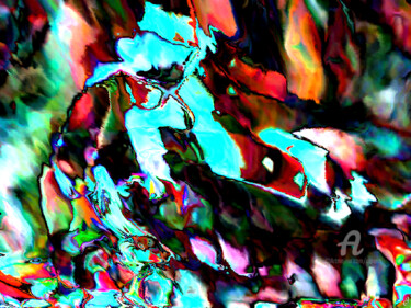 Digital Arts titled "Les quatre chiens d…" by Cj Perin, Original Artwork, Digital Painting