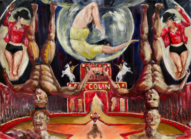 Schilderij getiteld "World of Wonder" door Filip Callewaert, Origineel Kunstwerk, Olie